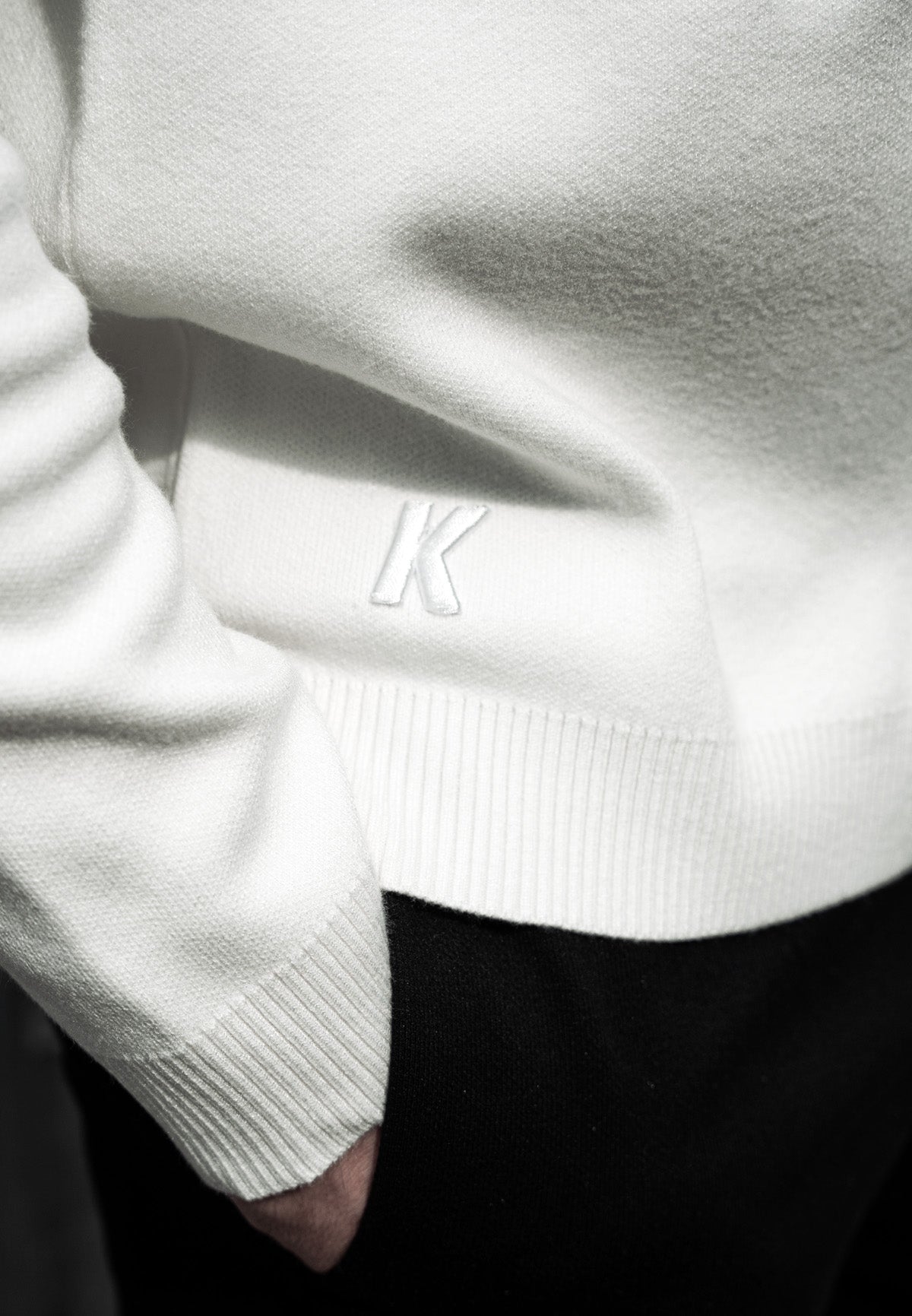 Heavy knit polo-tee