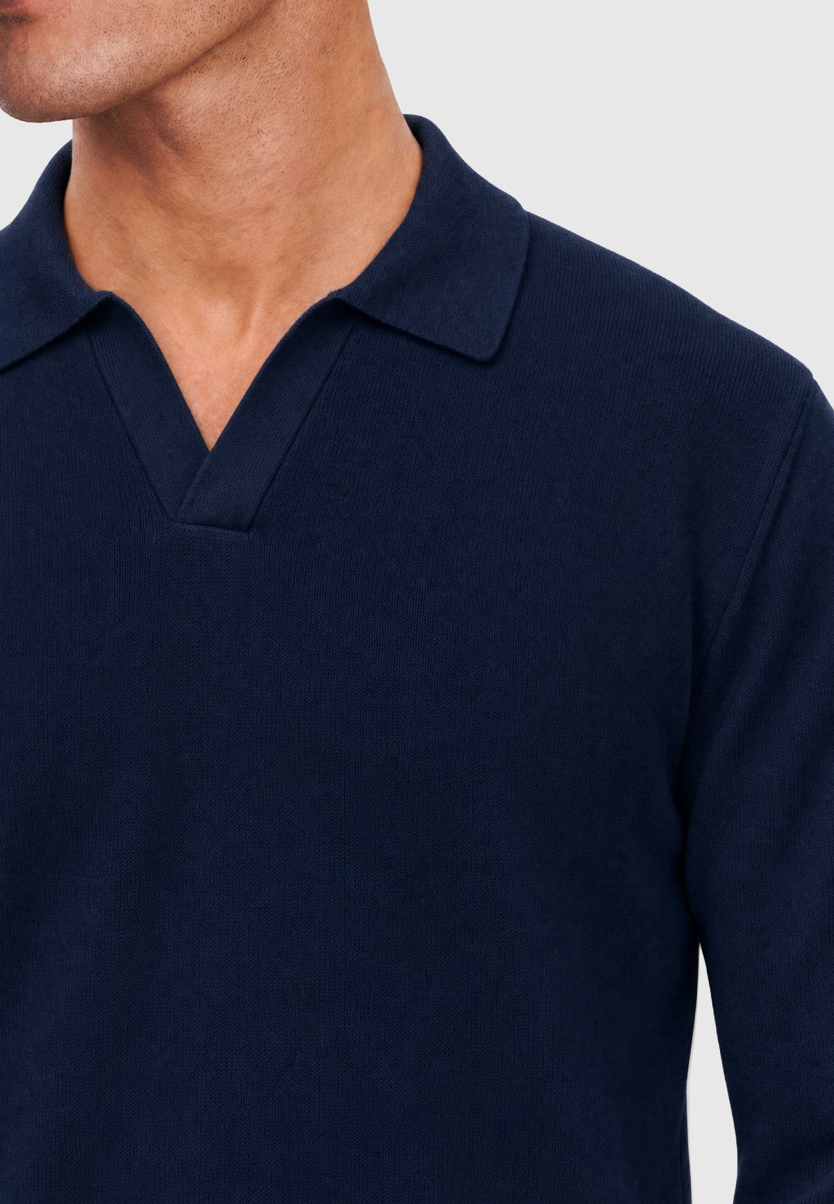 Heavy knit polo-tee