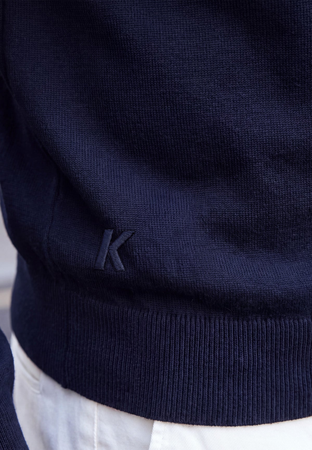 Heavy knit polo-tee