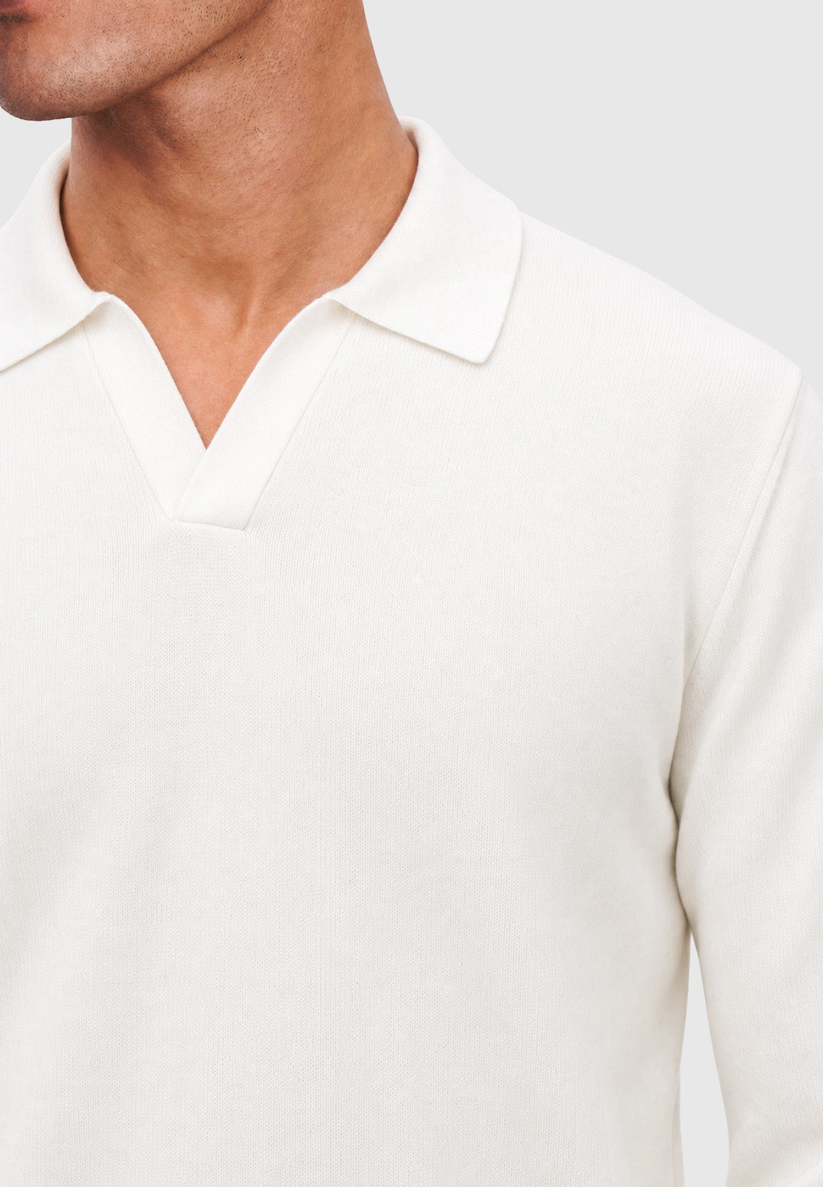 Heavy knit polo-tee