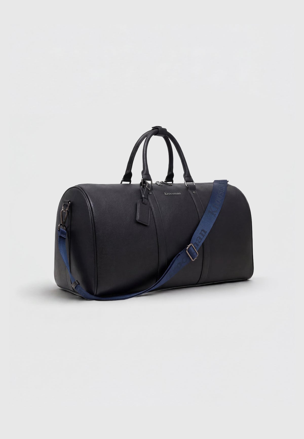 Leather Duffle Blue Strapped