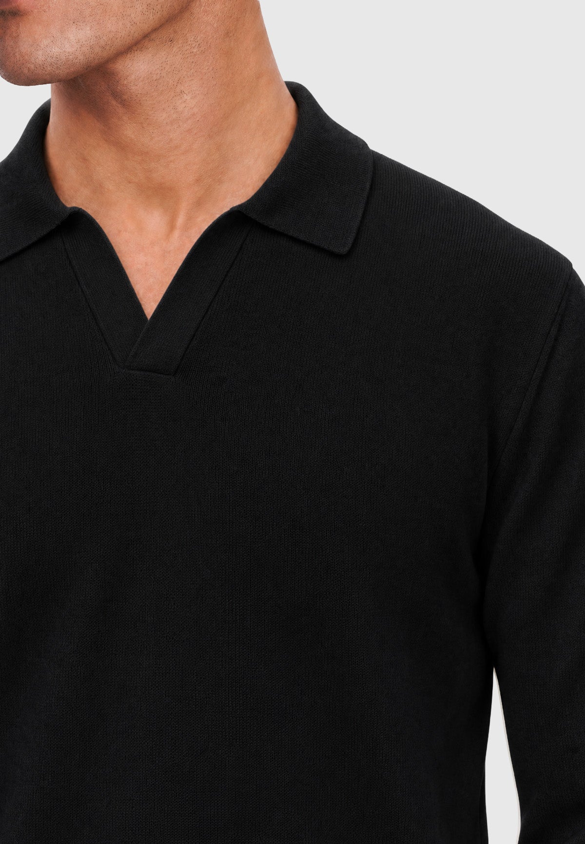 Heavy knit polo-tee