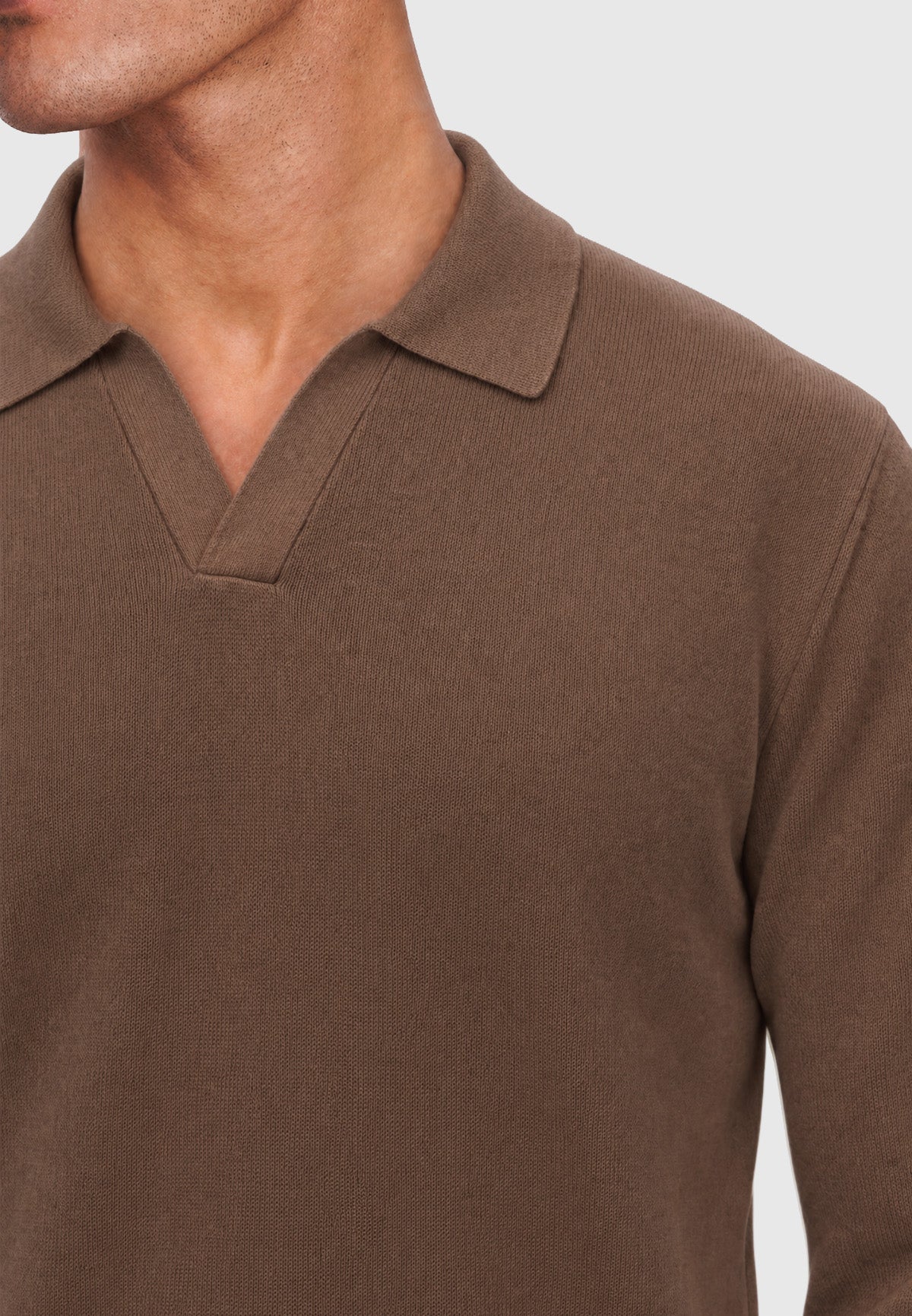Heavy knit polo-tee