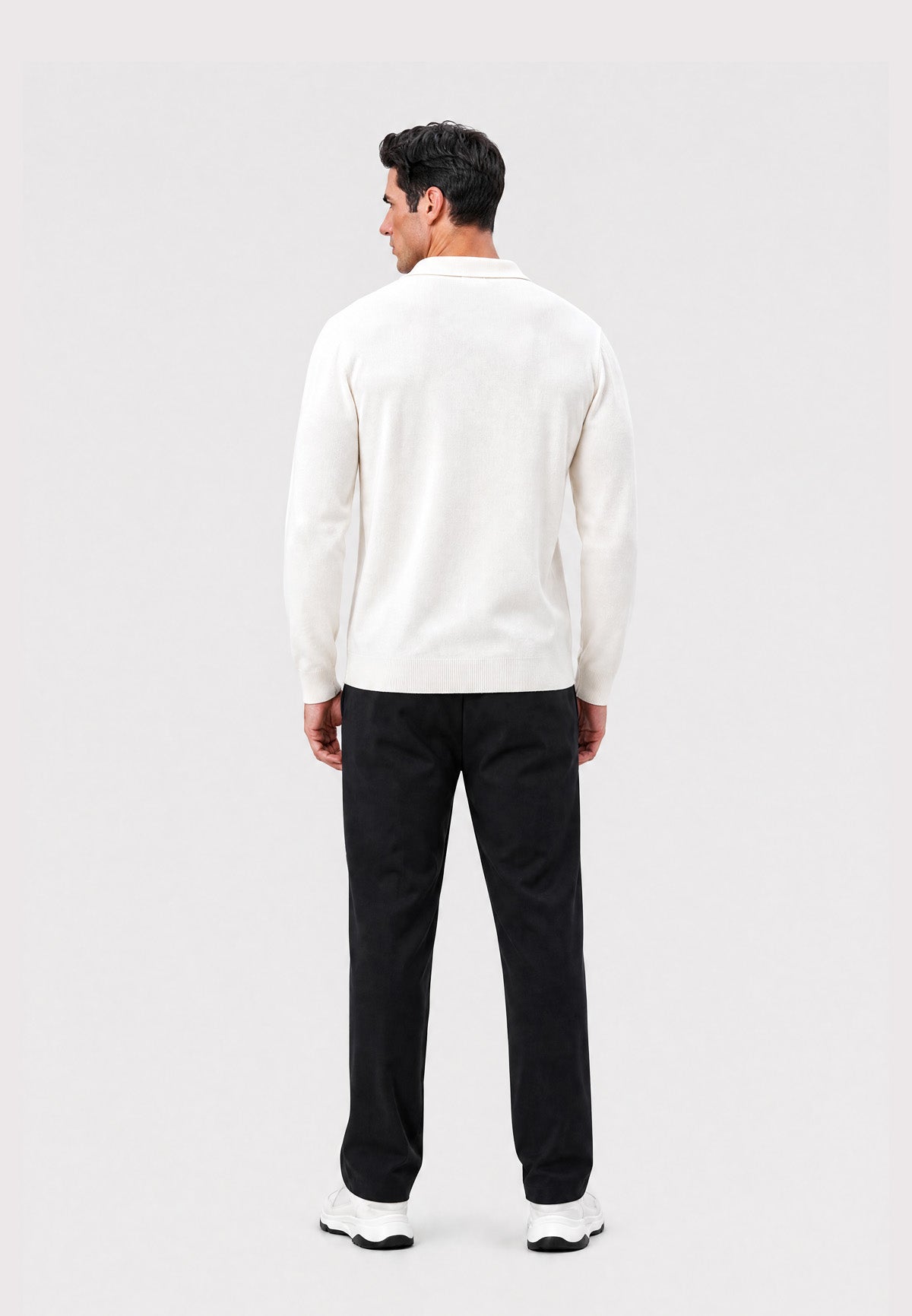 Heavy knit polo-tee